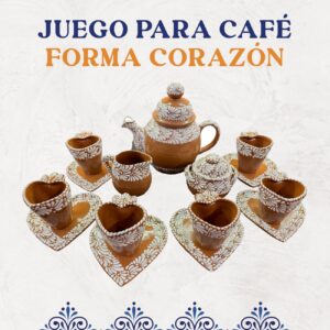 Juego Para Cafe 15 Piezas Forma De Corazon
