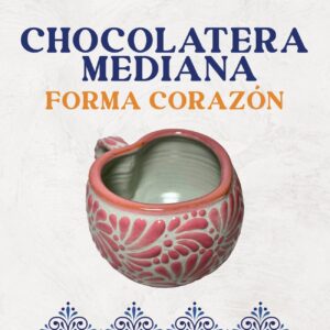 Taza Chocolatera Mediana Forma Corazon