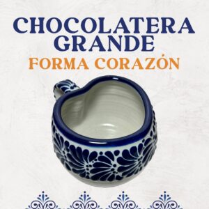 Taza Chocolatera Grande Forma Corazon