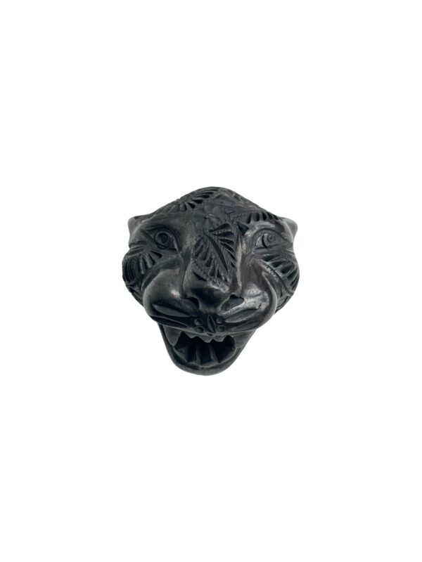 Cabeza Jaguar Chica Barro Negro