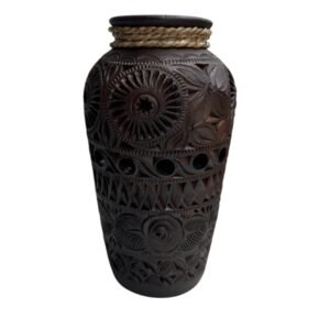 Florero 20cm Barro Negro (Cafe)