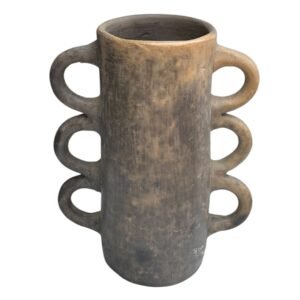 Florero 3 Asa Barro Rustico