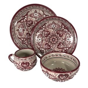Vajilla Fondo Tradicional Con Guinda Estilo Cenefa