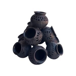 Piramide 10 Cantaros Barro Negro