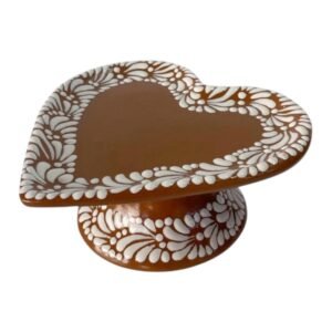 Base Para Pastel Forma De Corazon Grande Fondo Terracota Blanco Mik Centro Limpio