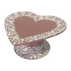 Base Para Pastel Forma De Corazon Grande Fondo Rosa Blanco Mik Centro Limpio
