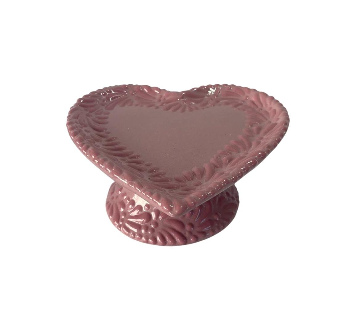 Base Para Pastel Forma De Corazon Chico Rosa Rosa Mik Centro Limpio - Imagen 2