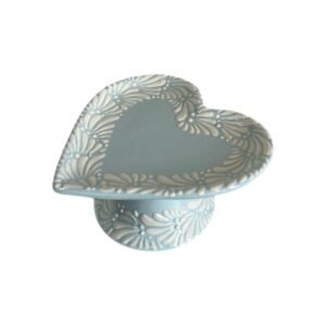 Base Para Pastel Forma De Corazon Chico Azul Baby Blanco Mik Centro Limpio