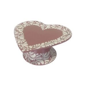 Base Para Pastel Forma De Corazon Chico Fondo Rosa Blanco Mik Centro Limpio