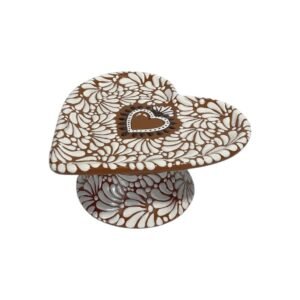 Base Para Pastel Forma De Corazon Chico Fondo Terracota Blanco Mik Corazon Sagrado