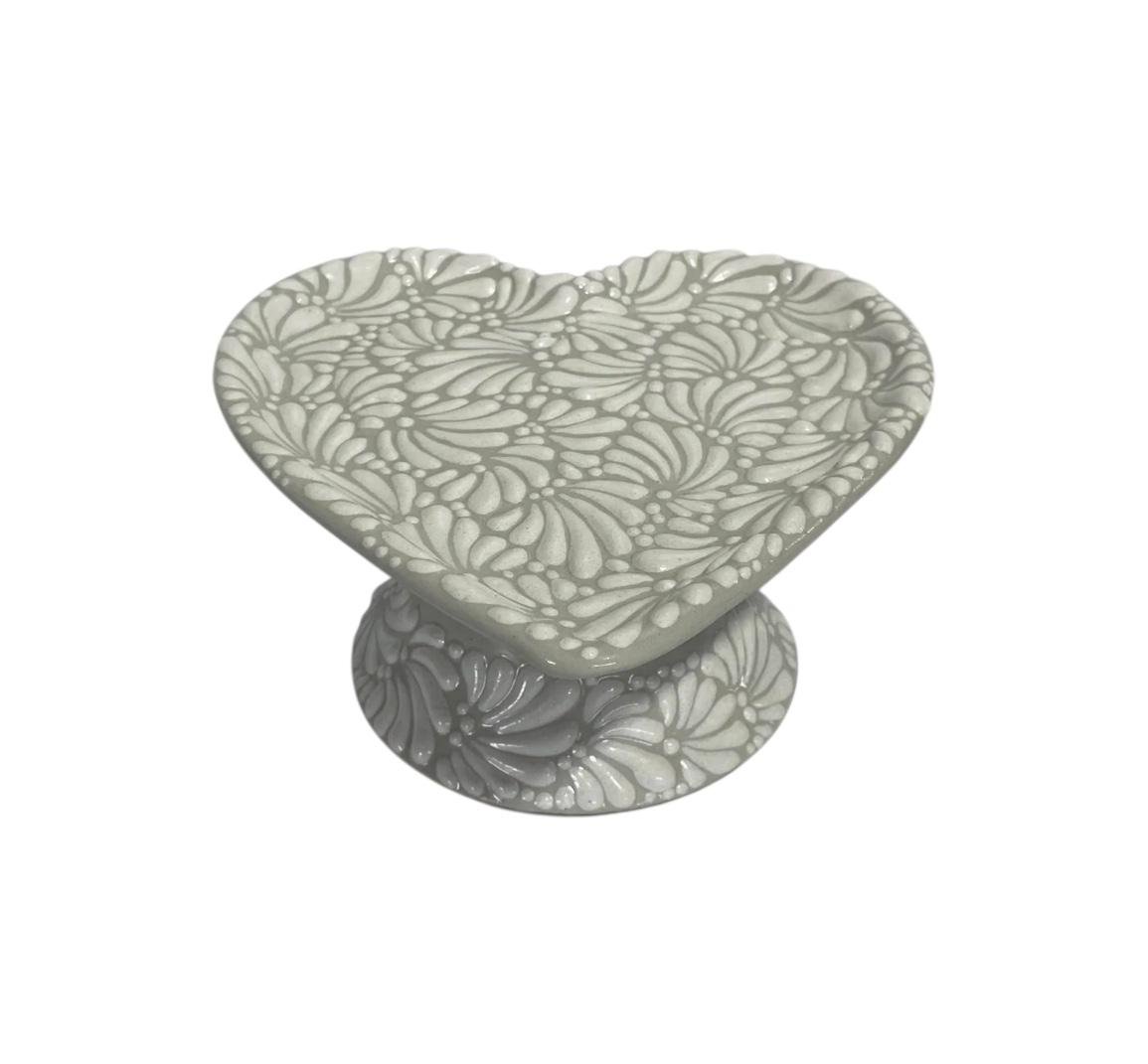 Base Para Pastel Forma De Corazon Chico Fondo Tradicional Blanco Mik - Imagen 2