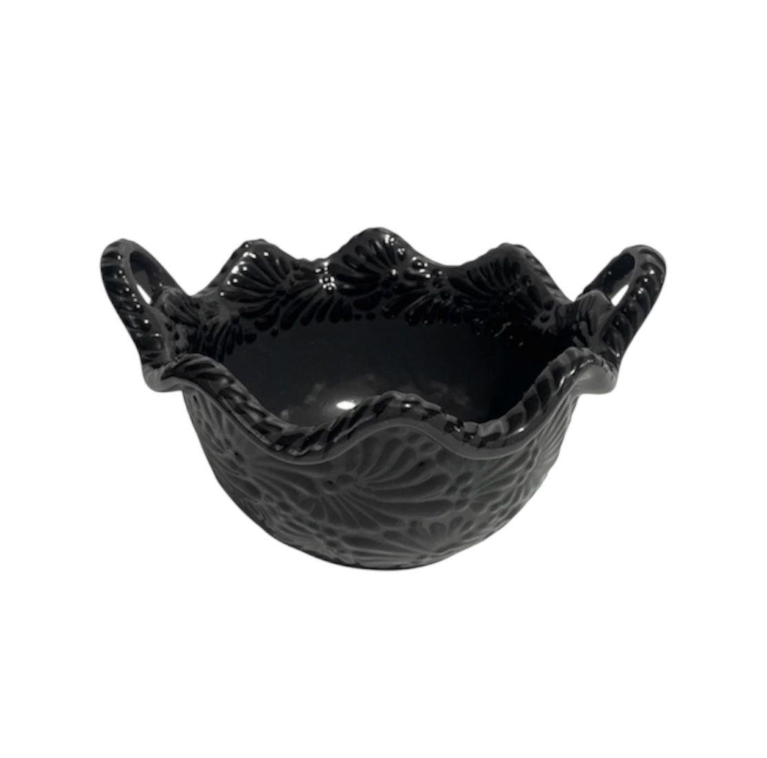 Cazuela Mediana Fondo Negro Con Negro Mik