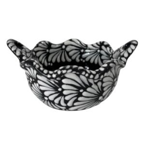 Cazuela Grande Fondo Negro Con Blanco Mik