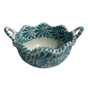 Cazuela Grande Fondo Blanco Mik Azul Cielo