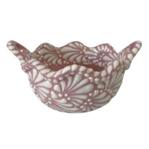 Cazuela Grande Fondo Rosa Con Blanco Mik