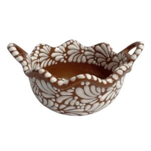 Cazuela Grande Fondo Terracota Con Blanco Mik