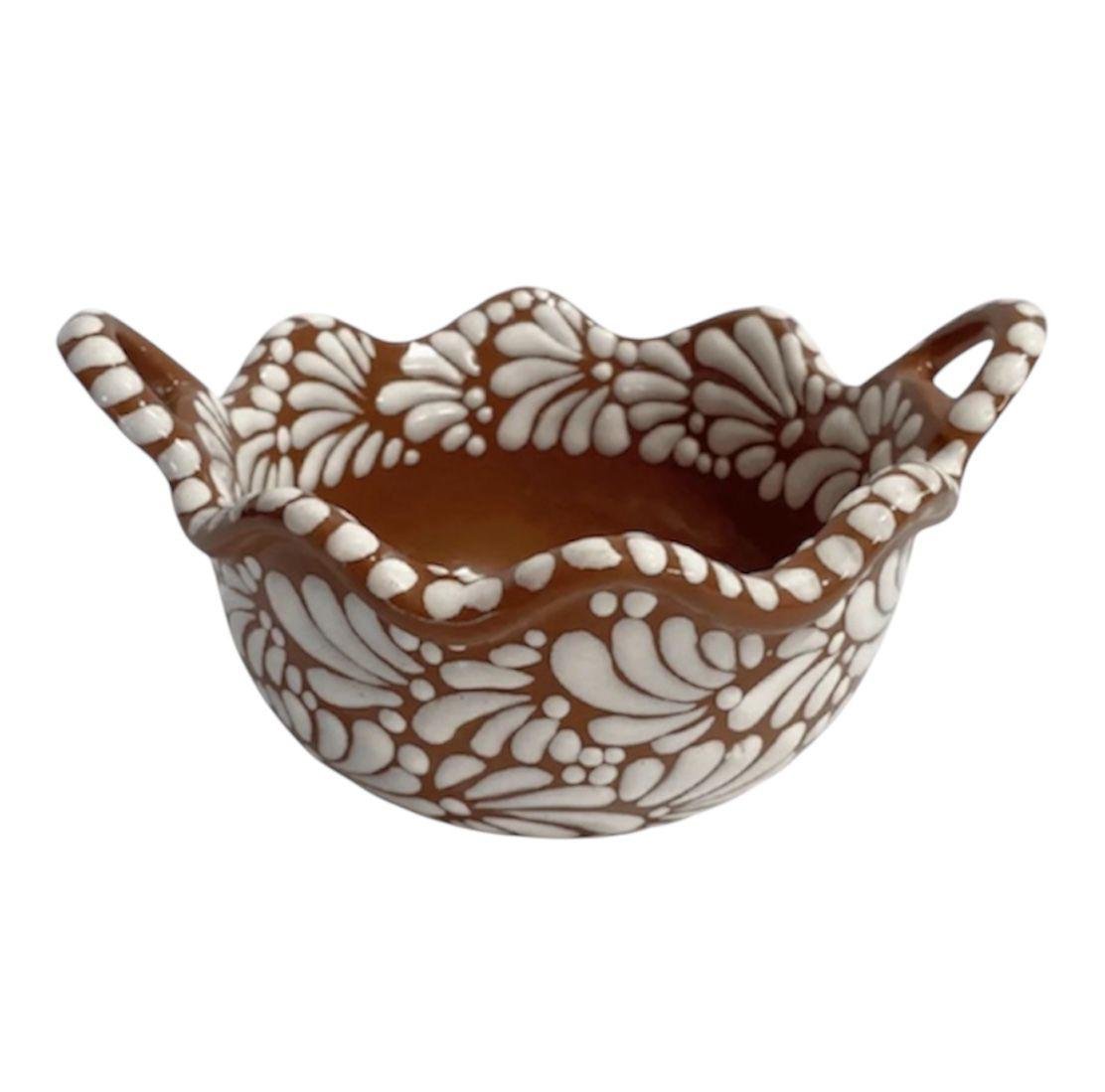 Cazuela Grande Fondo Terracota Con Blanco Mik