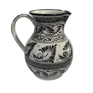Jarra 25 Cm Fondo Tradicional Negro Cenefa