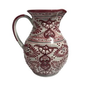 Jarra 25 Cm Fondo Tradicional Rojo Cenefa