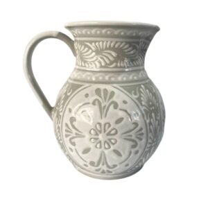 Jarra 25 Cm Fondo Tradicional Blanco Cenefa
