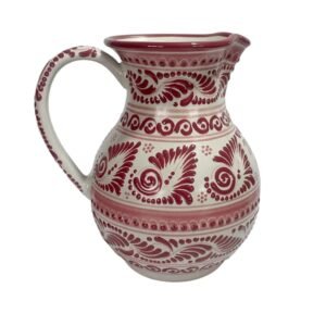 Jarra 25 Cm Fondo Tradicional Rojo Cenefa
