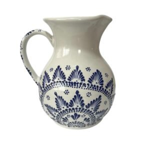 Jarra 25 Cm Fondo Tradicional Azul Mandala