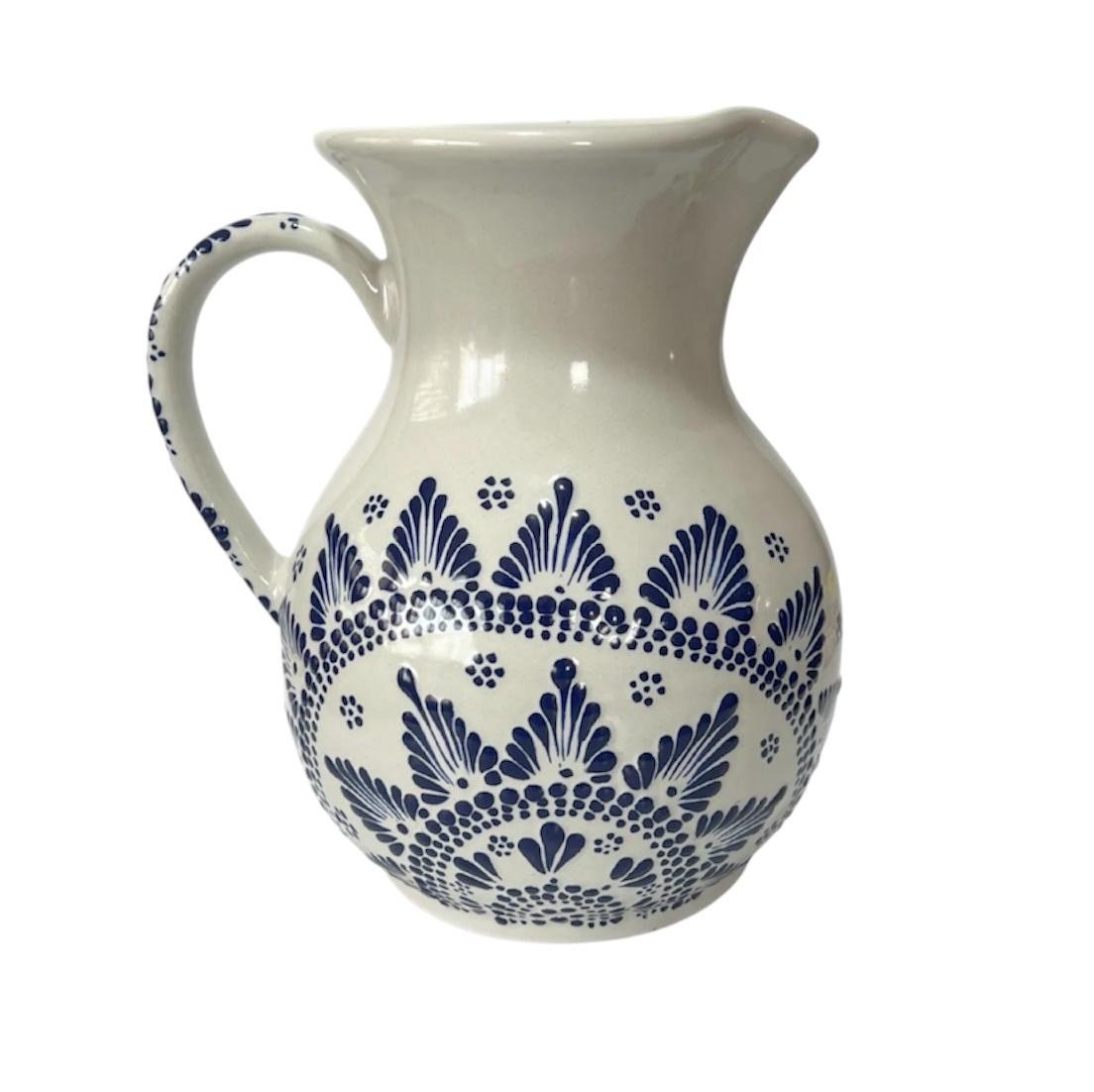 Jarra 25 Cm Fondo Tradicional Azul Mandala