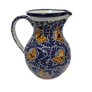 Jarra 25 Cm Fondo Tradicional Azul Mik Mariposas