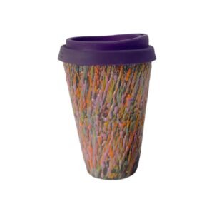 Termo 15 CM Fondo Negro Salpicado Multicolor