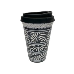 Termo 15 CM Fondo Negro Cenefa Blanco