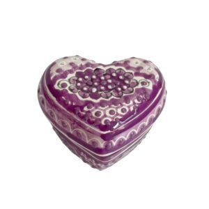 Alhajero Corazon Grande Morado Con Flores