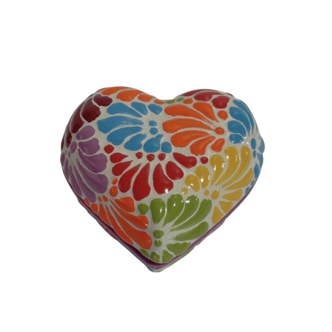 Alhajero Corazon Grande Fondo Blanco Con Multicolor Mik