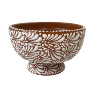 Base Floral Fondo Terracota Con Blanco Mik