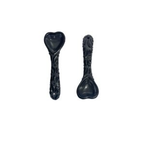 Cuchara Corazon Fondo Negro Con Negro Mik
