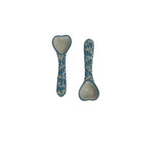 Cuchara Corazon Fondo Blanco Con Turqueza Mik