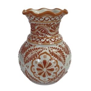 Florero Con Ondas Fondo Blanco Con Terracota Cenefa