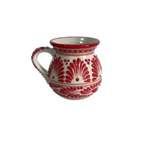 Jarrito Fondo Blanco Con Rojo Cenefa