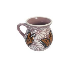 Jarrito Fondo Rosa Con Blanco Mik Mariposa