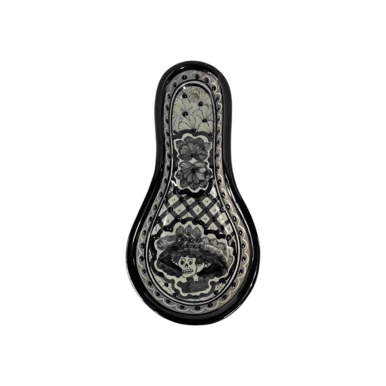 Reposa Cuchara Catrina Blanco Y Negro