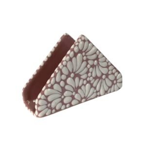 Servilletero Fondo Rosa Con Blanco Mik