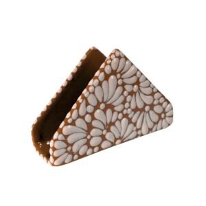 Servilletero Fondo Terracota Con Blanco Mik