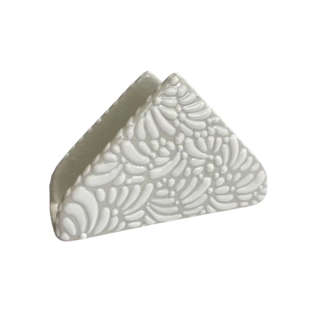 Servilletero Fondo Blanco Con Blanco Mik