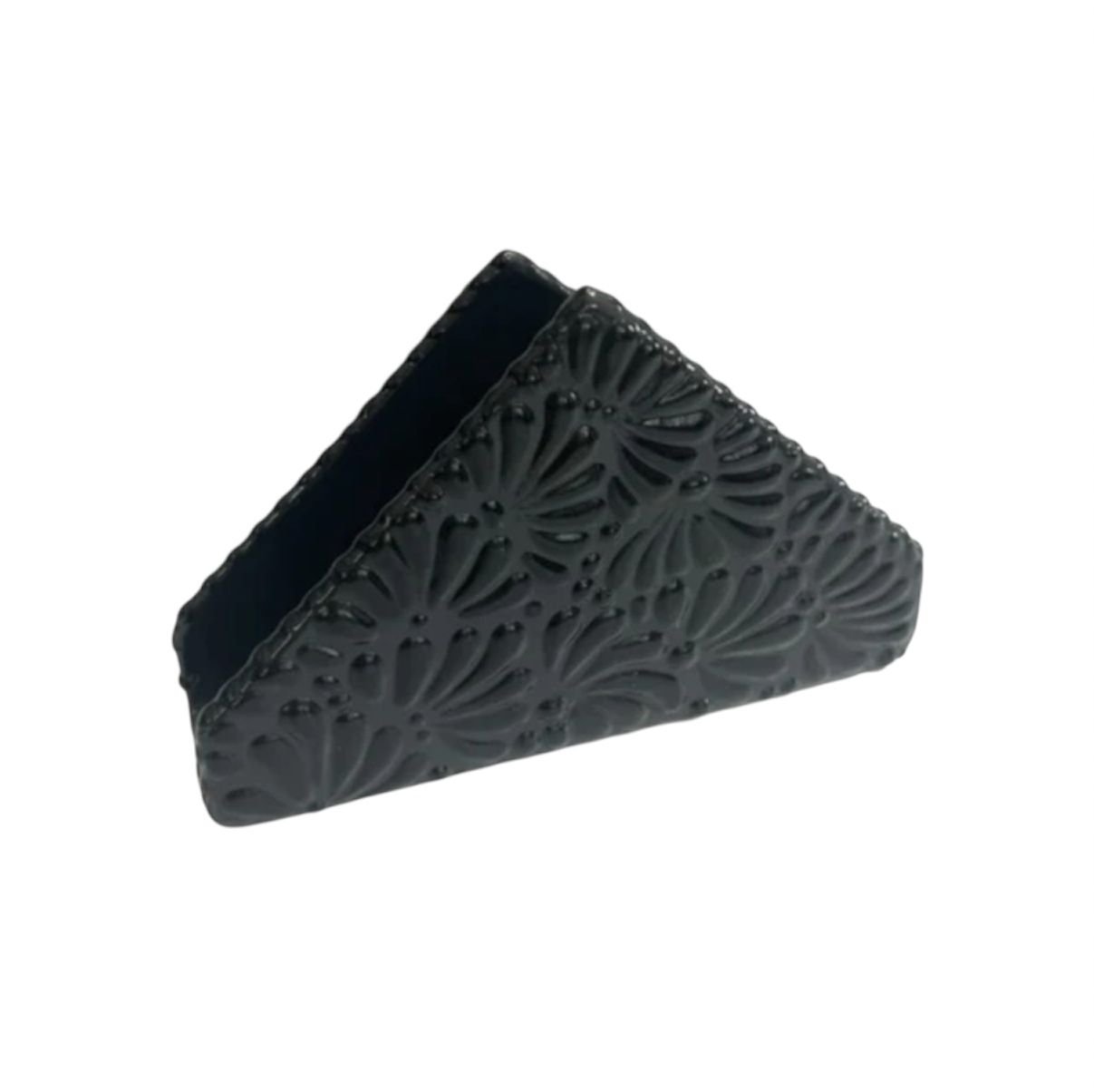 Servilletero Fondo Negro Con Negro Mik