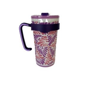 Termo Pro Fondo Blanco Con Mik Morado Y Rosa