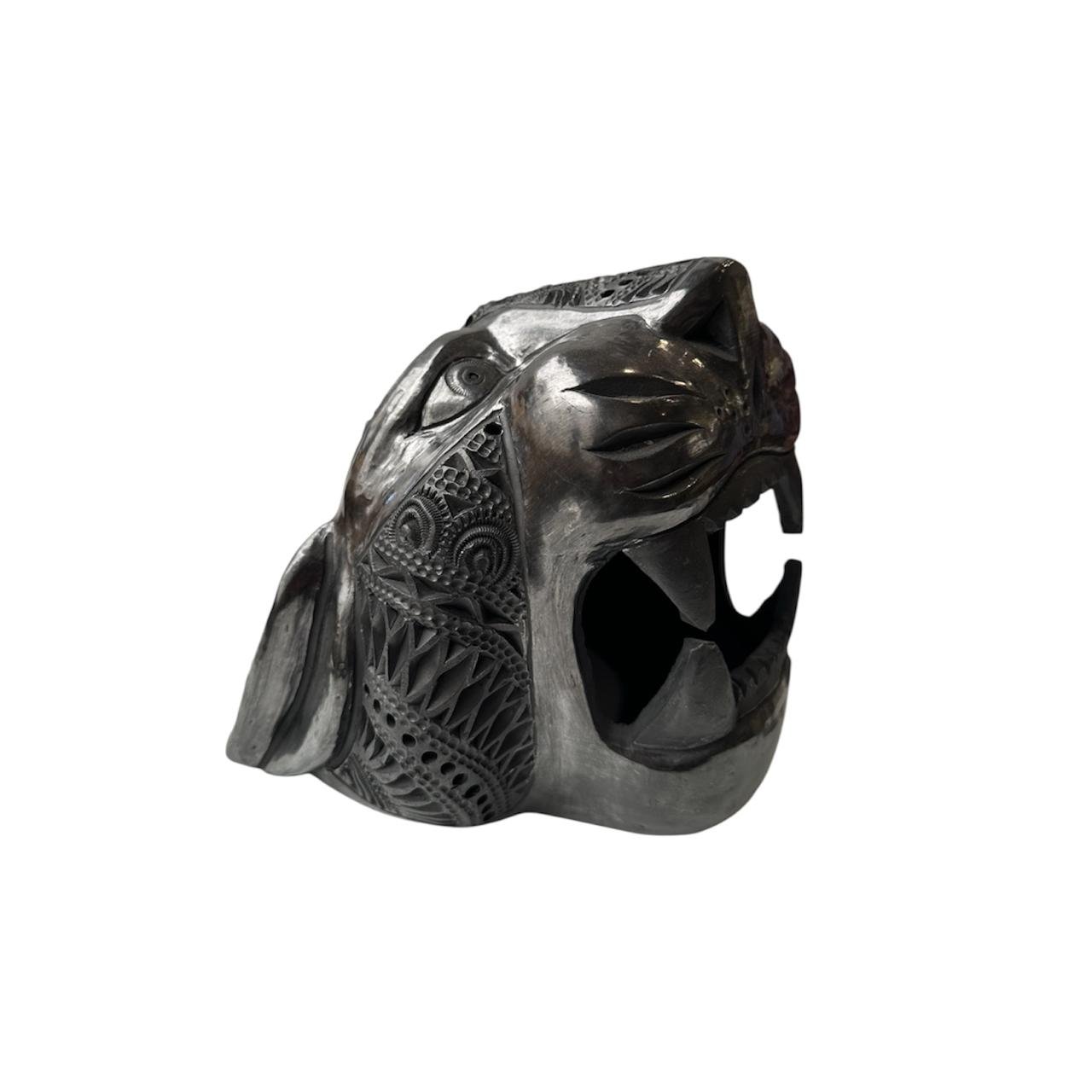 Cabeza Jaguar Jumbo Barro Negro