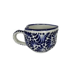 Taza Corazon Chocolatera Con Corazon Interior Fondo Tradicional Con Azul Mik