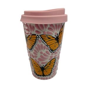 Termo 15 CM Fondo Tradicional Con Rosa Mik Mariposas