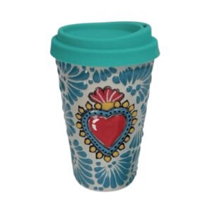 Termo 15 CM Fondo Tradicional Con Turqueza Mik Corazon Sagrado