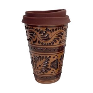 Termo 15 CM Fondo Terracota Con Chocolate Cenefa