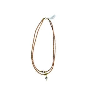 Collar Cristal Doble Fondo Tradicional Con Blanco Mik